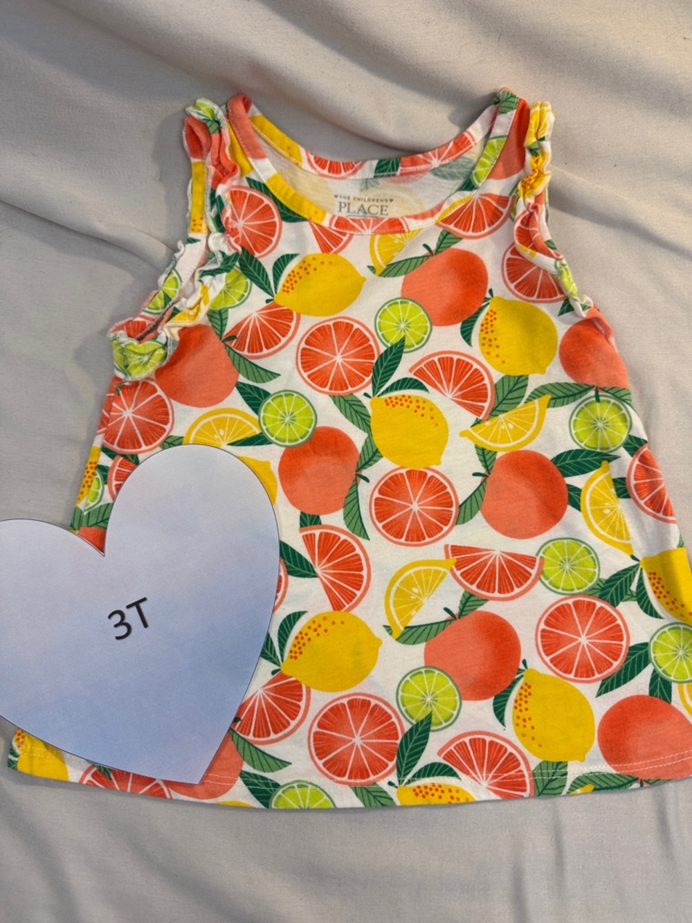 The Children's Place - Red and Yellow Tank Top with Citrus Print
